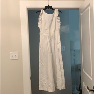 White jumpsuit, perfect for brides